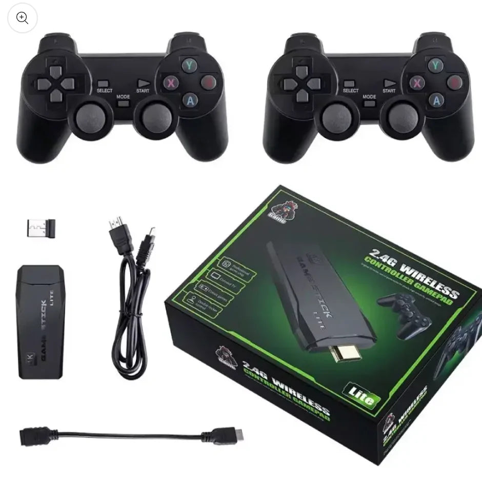 Consola de Videojuegos Retro 64GB +10.000 Juegos + 2 Controles Inalámbricos